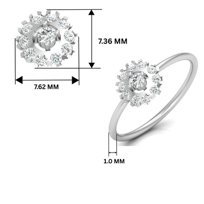 Classic Verity Platinum Plated Lab Grown Diamond Ring
