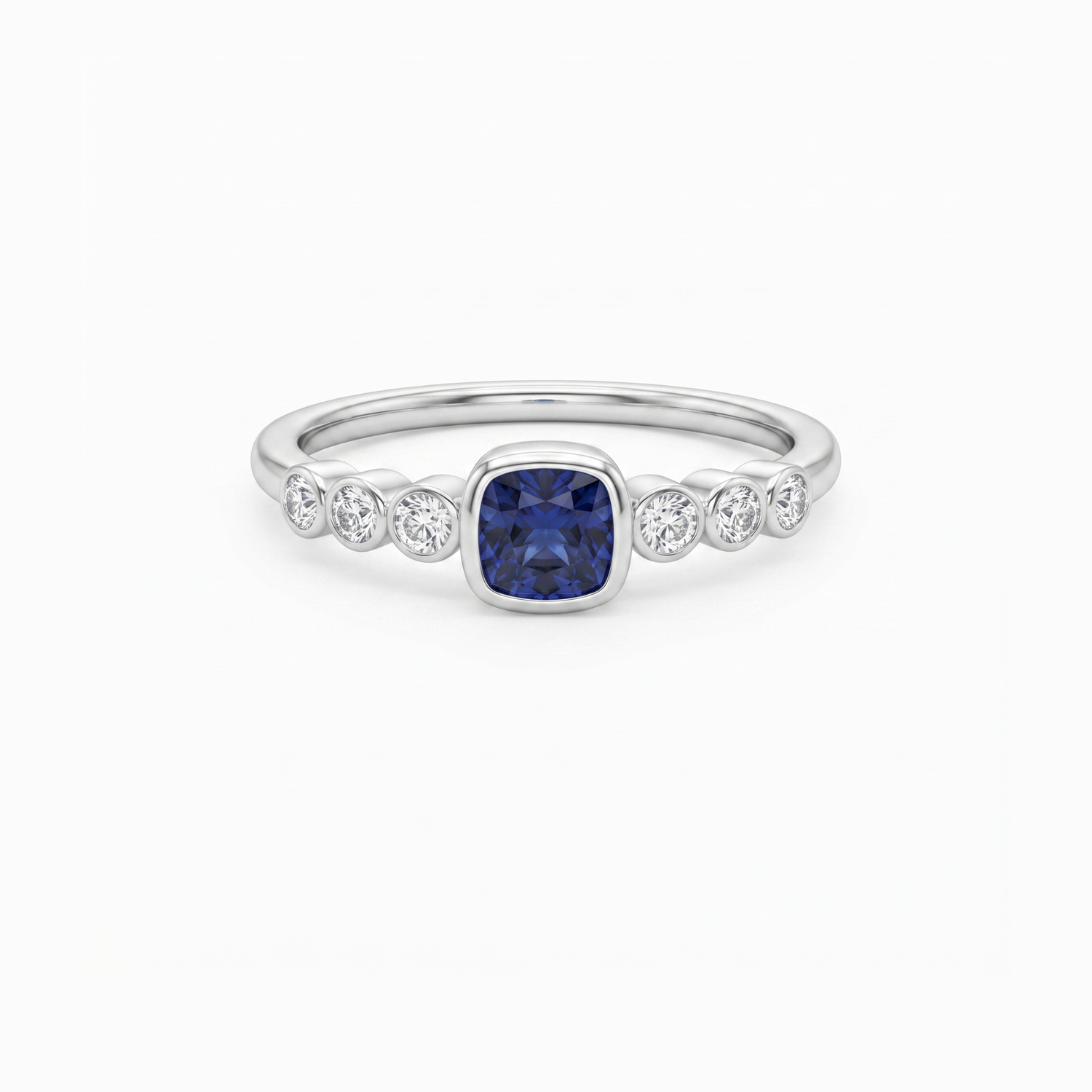 Unity Asscher Platinum Plated Lab Grown Diamond Ring