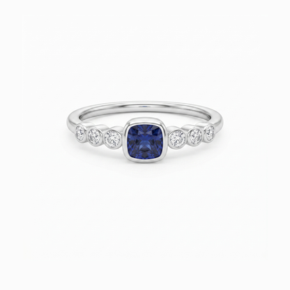 Unity Asscher Platinum Plated Lab Grown Diamond Ring
