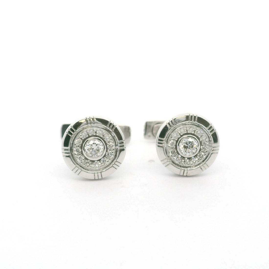 Lab Grown Diamond Halo Cufflinks