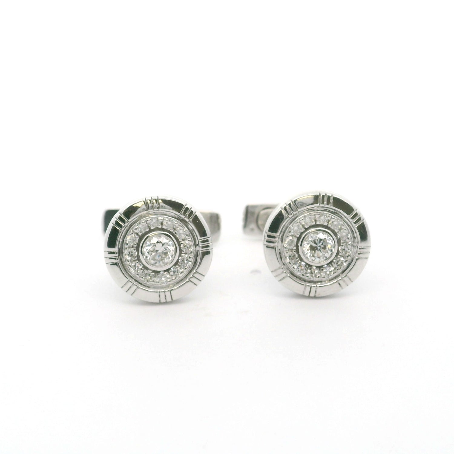 Lab Grown Diamond Halo Cufflinks