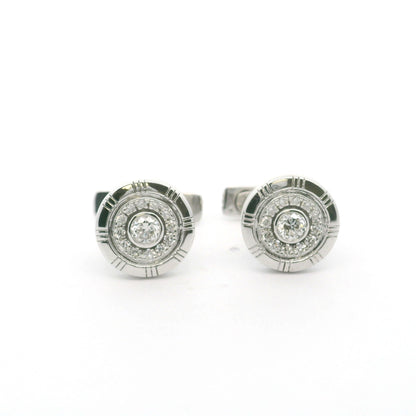Lab Grown Diamond Halo Cufflinks