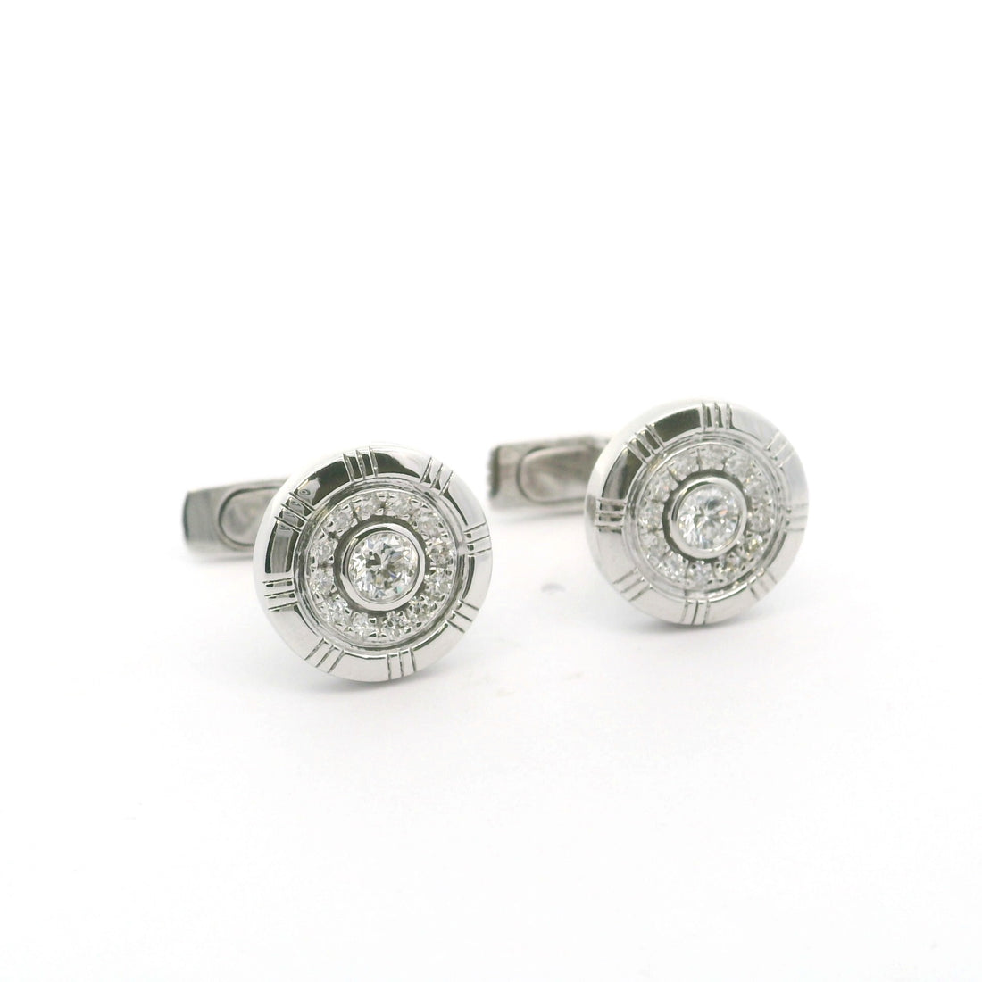 Lab Grown Diamond Halo Cufflinks