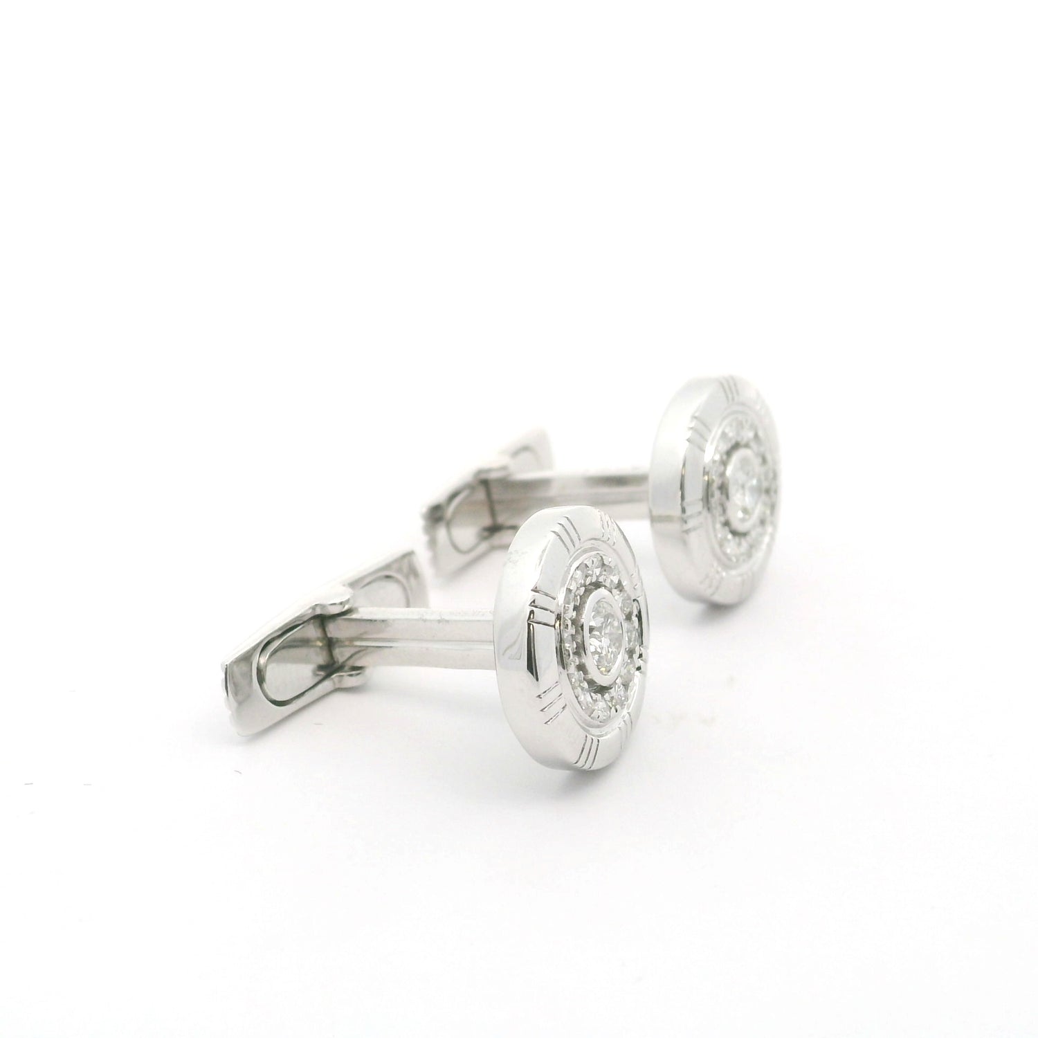 Lab Grown Diamond Halo Cufflinks