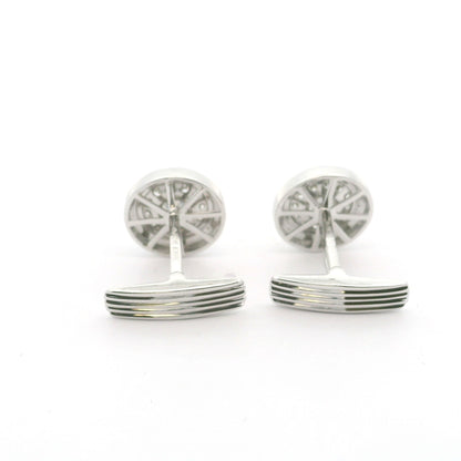 Lab Grown Diamond Halo Cufflinks