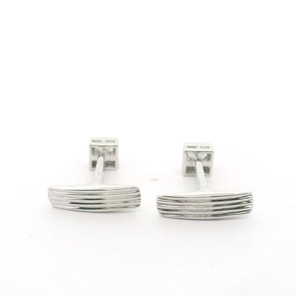 Bezel Set Square Lab Grown Diamond Cufflinks