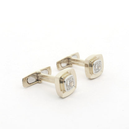 Bespoke Bold Lab Grown Diamond Cufflinks