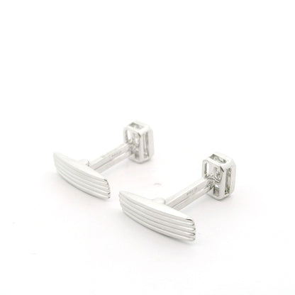 Bezel Set Emerald Cut Lab Grown Diamond Cufflinks