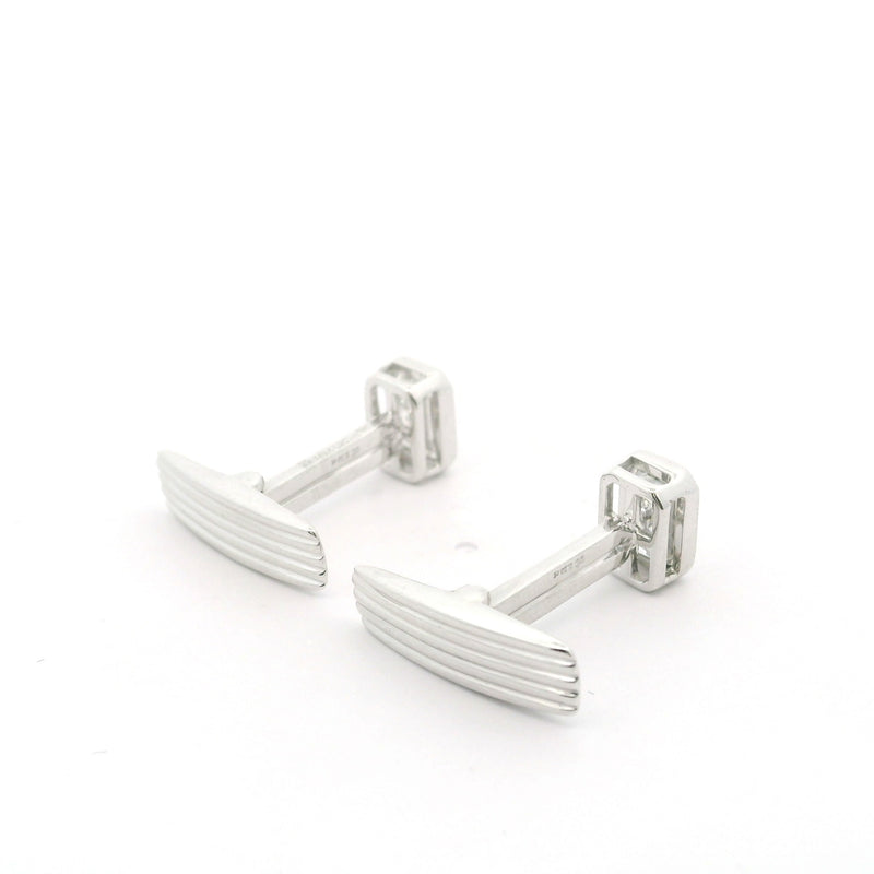Bezel Set Emerald Cut Lab Grown Diamond Cufflinks