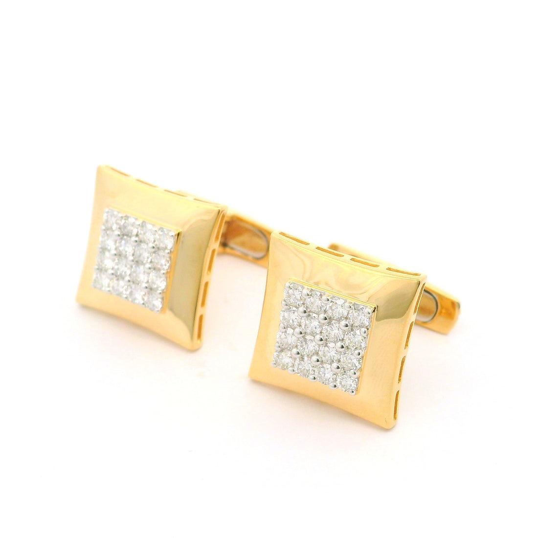 Grid Cuff Lab Grown Diamond Cufflinks