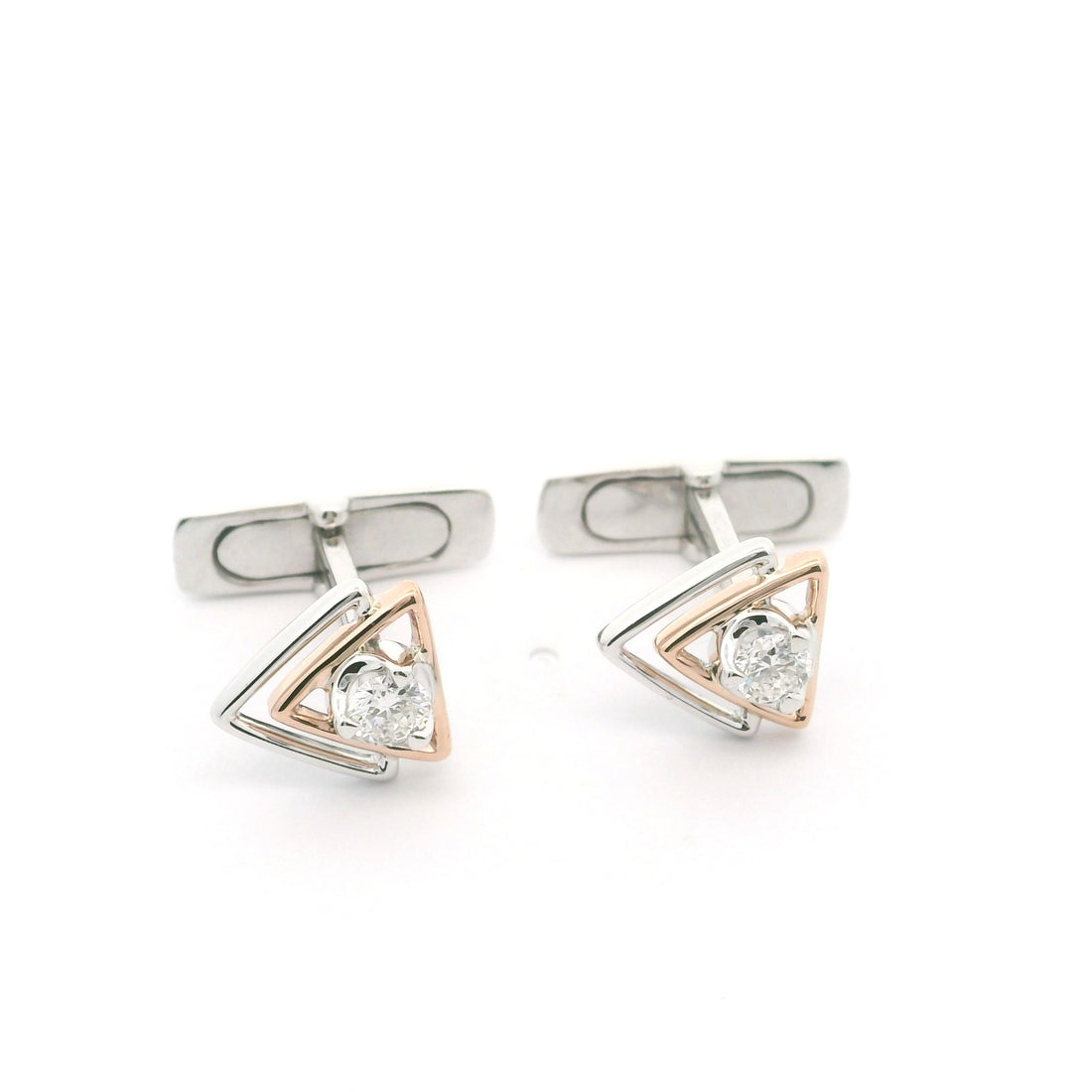 Angle Arc Lab Grown Diamond Cufflinks