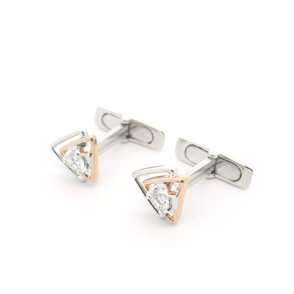 Angle Arc Lab Grown Diamond Cufflinks