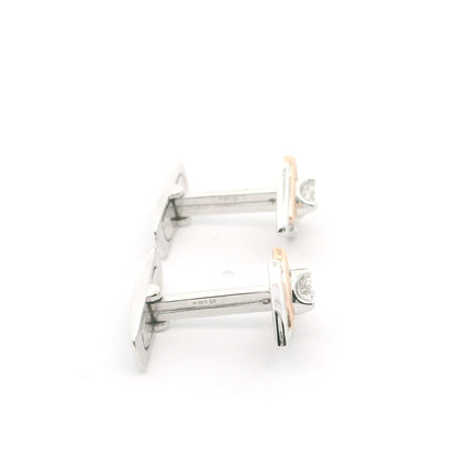 Angle Arc Lab Grown Diamond Cufflinks