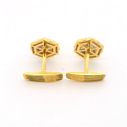 Hex Spark Lab Grown Diamond Cufflinks