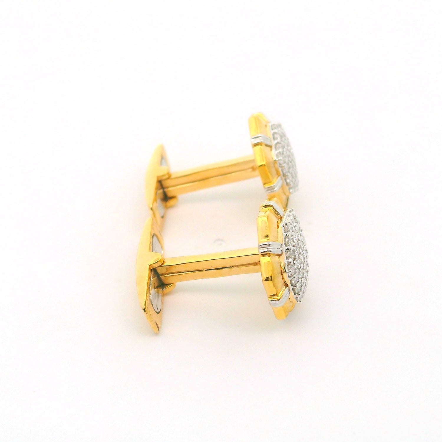 Hex Spark Lab Grown Diamond Cufflinks