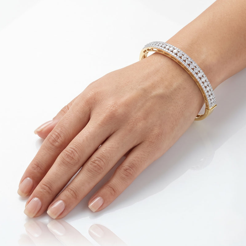 Sleek Shimmer Lab Grown Diamond Bangle