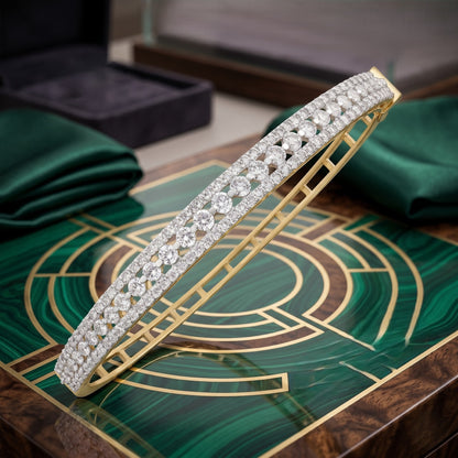 Sleek Shimmer Lab Grown Diamond Bangle