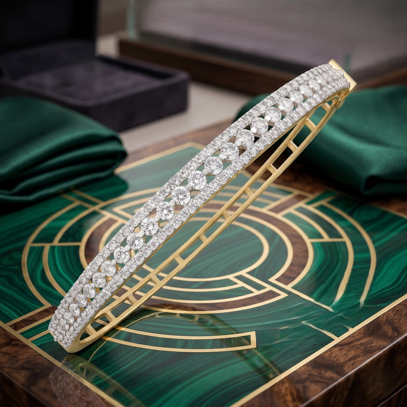 Sleek Shimmer Lab Grown Diamond Bangle