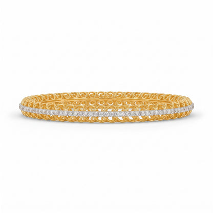 Lustrous Lace Lab Grown Diamond Bangle