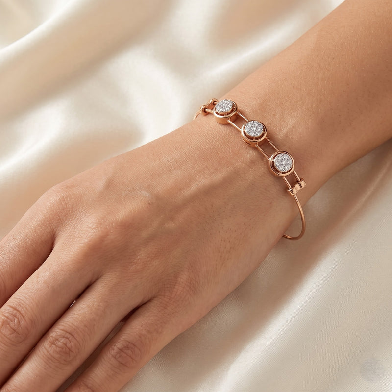Galaxy Cluster Lab Grown Diamond Bangle