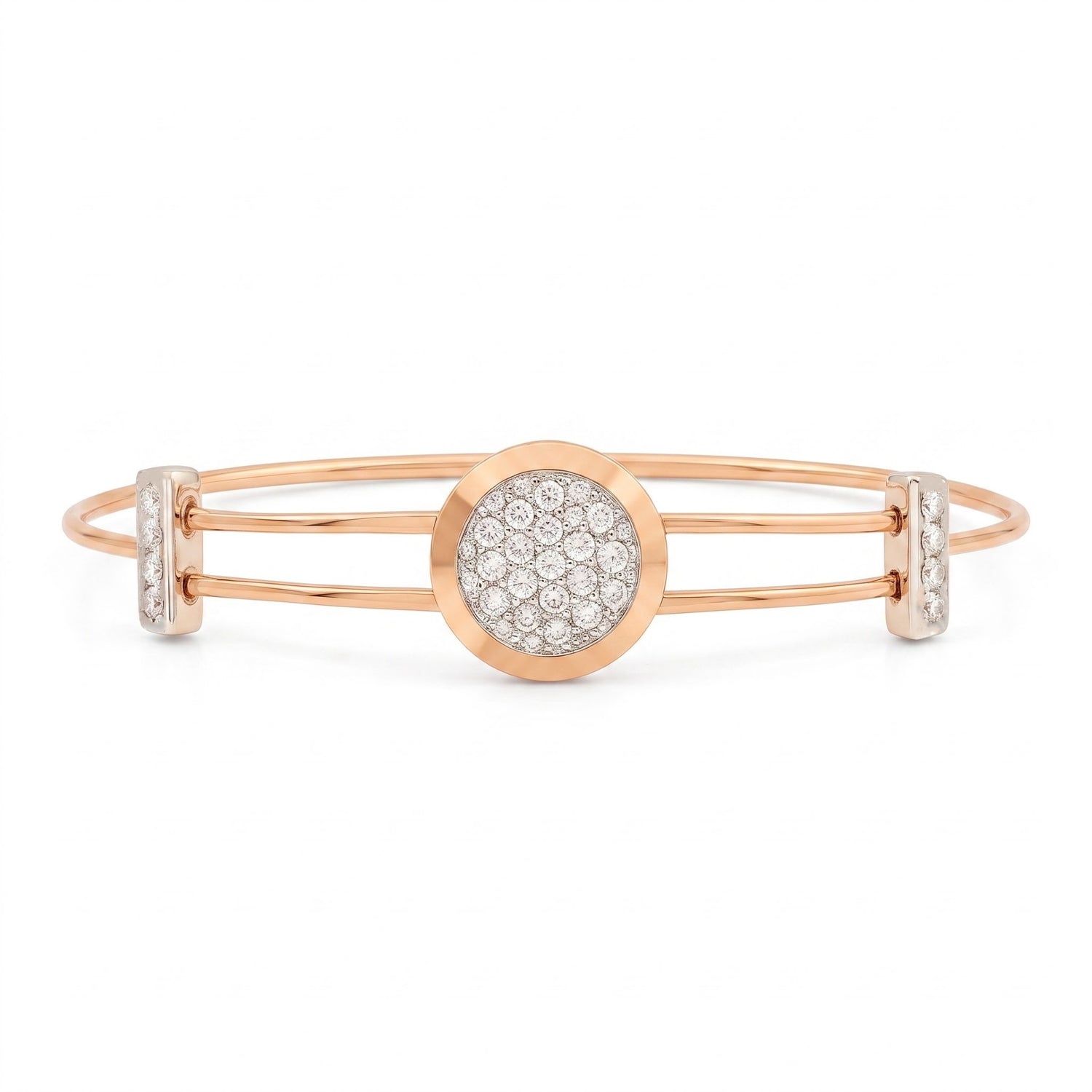 Elliptical Sparkle Lab Grown Diamond Bangle