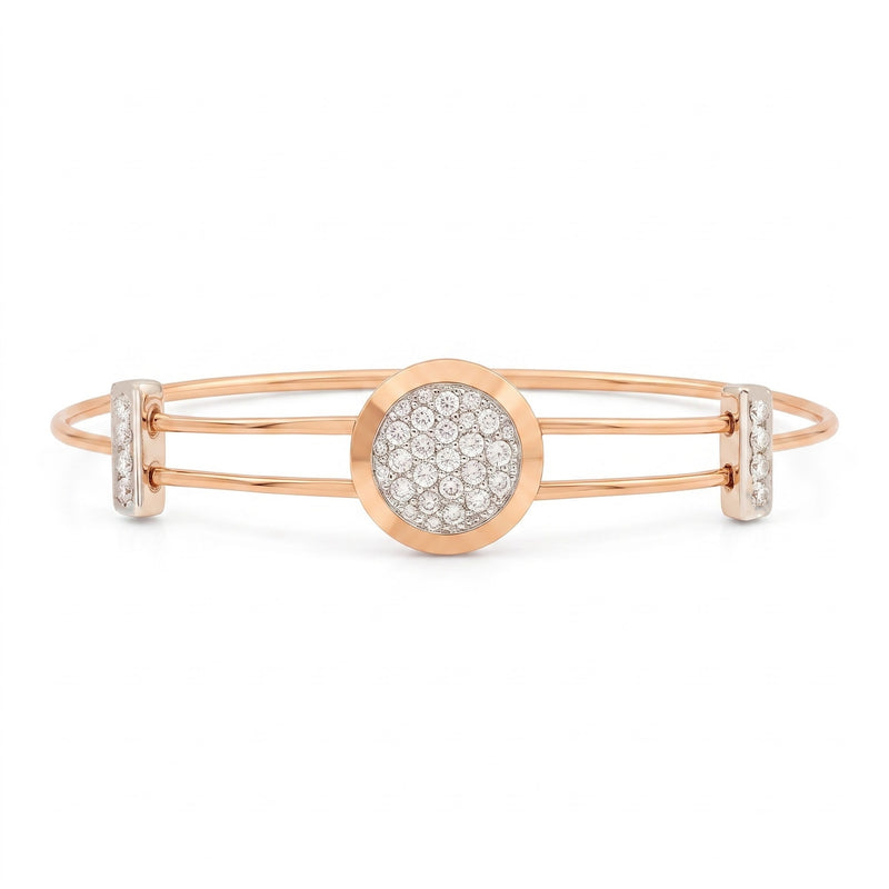 Elliptical Sparkle Lab Grown Diamond Bangle