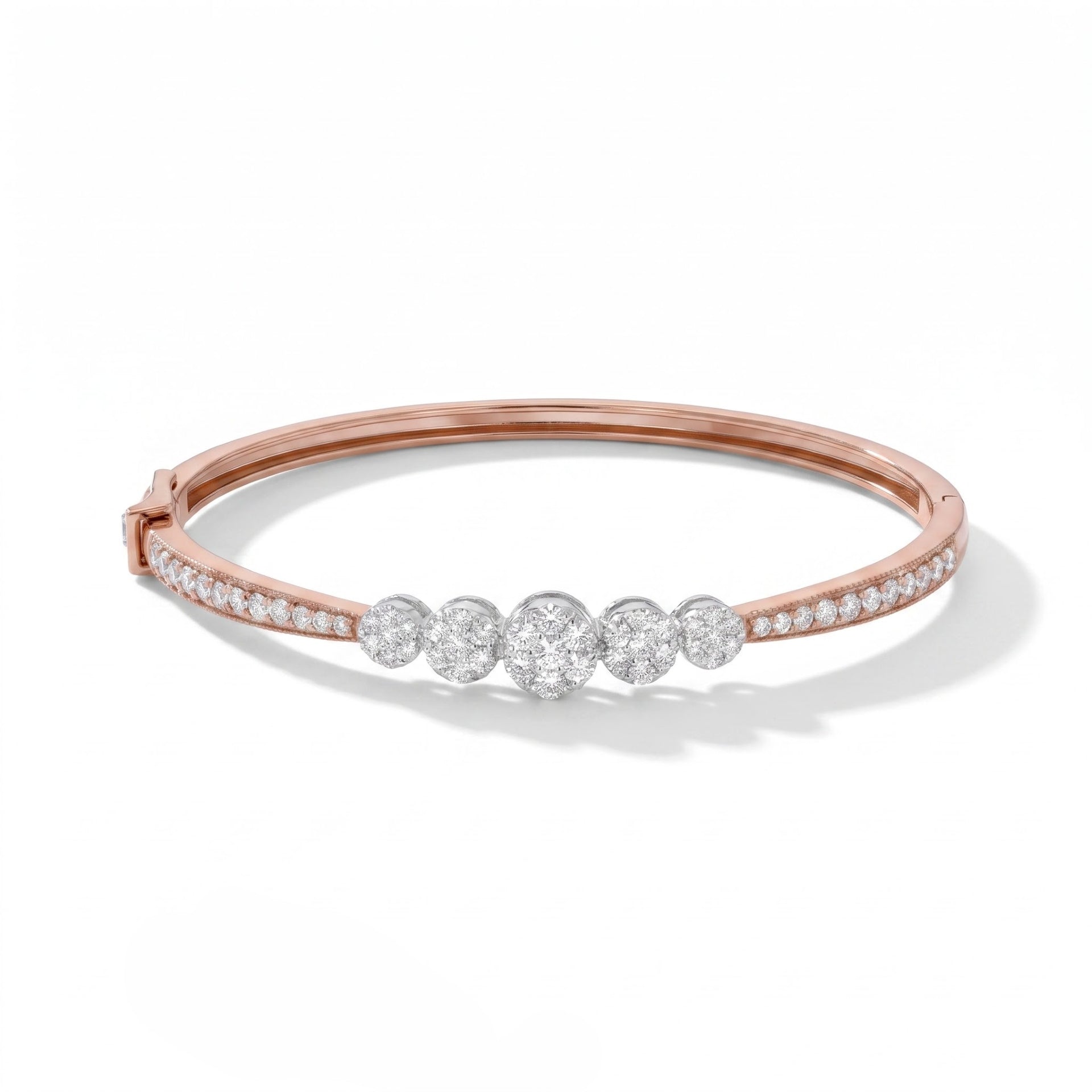 Oval Cluster Lab Grown Diamond Bangle