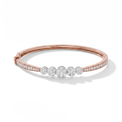 Oval Cluster Lab Grown Diamond Bangle