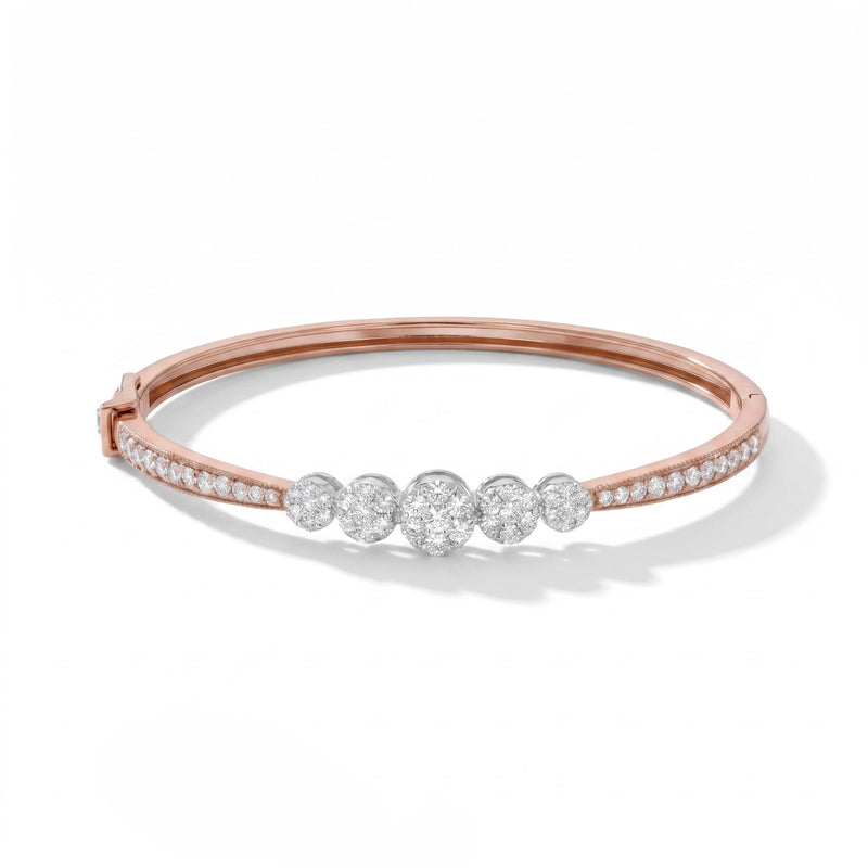 Oval Cluster Lab Grown Diamond Bangle
