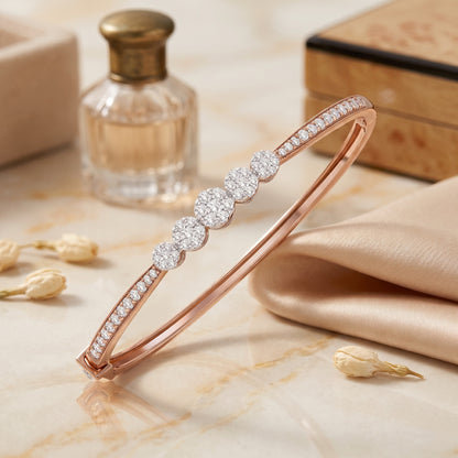 Oval Cluster Lab Grown Diamond Bangle