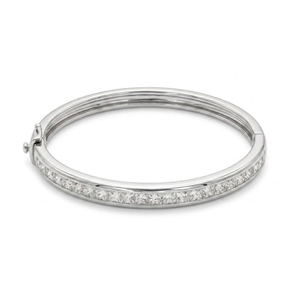 Princess Cut Eternity Lab Grown Diamond Bangle