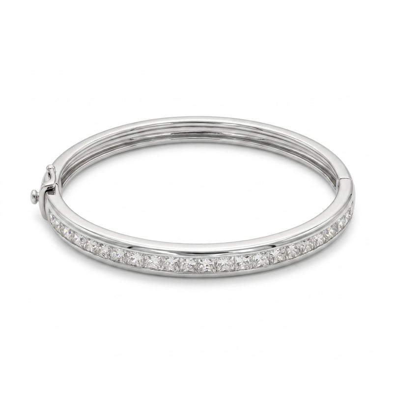 Princess Cut Eternity Lab Grown Diamond Bangle