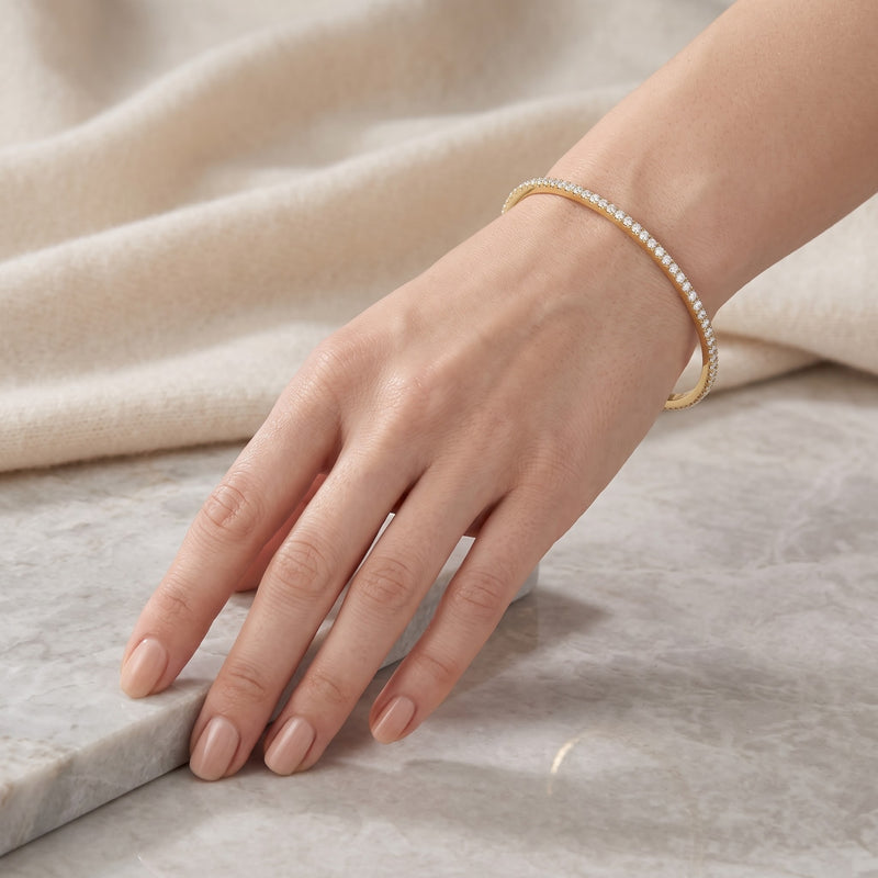 Skinny Shimmer Lab Grown Diamond Bangle
