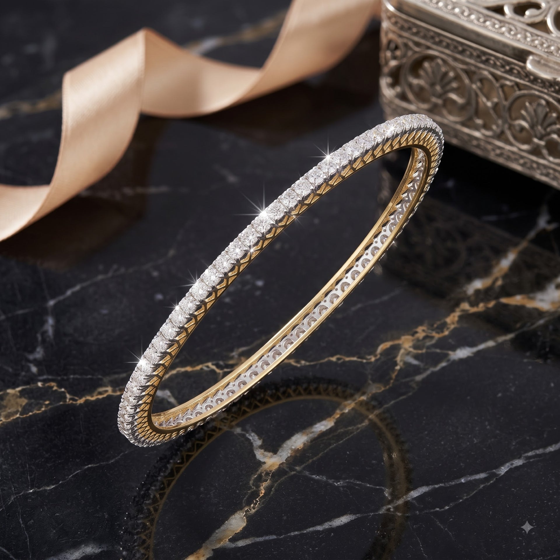 Mirrorlight Array Lab Grown Diamond Bangle