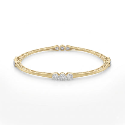 Ornate Taper Lab Grown Diamond Bangle