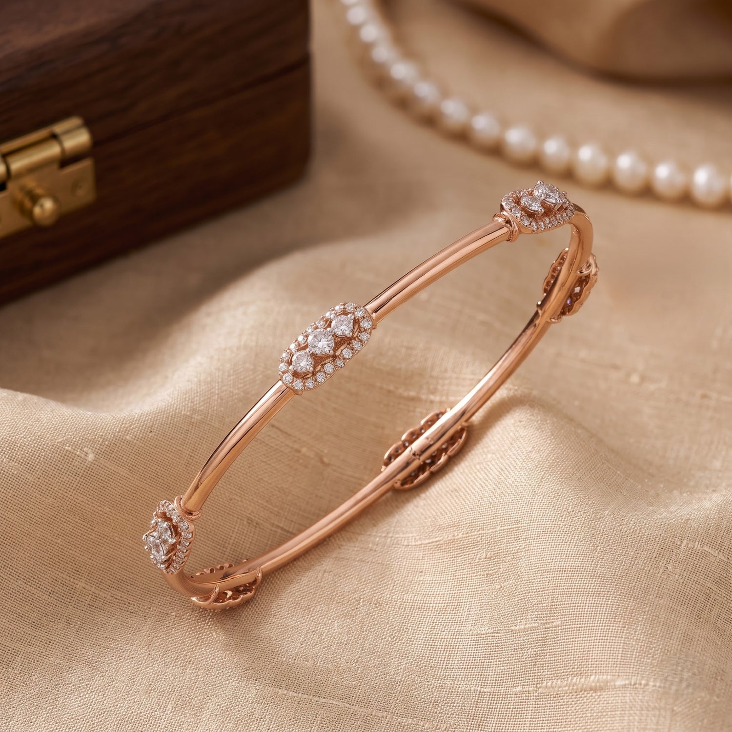 Cluster Aura Lab Grown Diamond Bangle