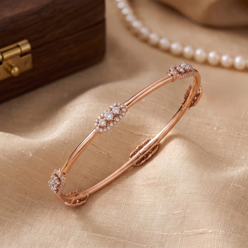 Cluster Aura Lab Grown Diamond Bangle