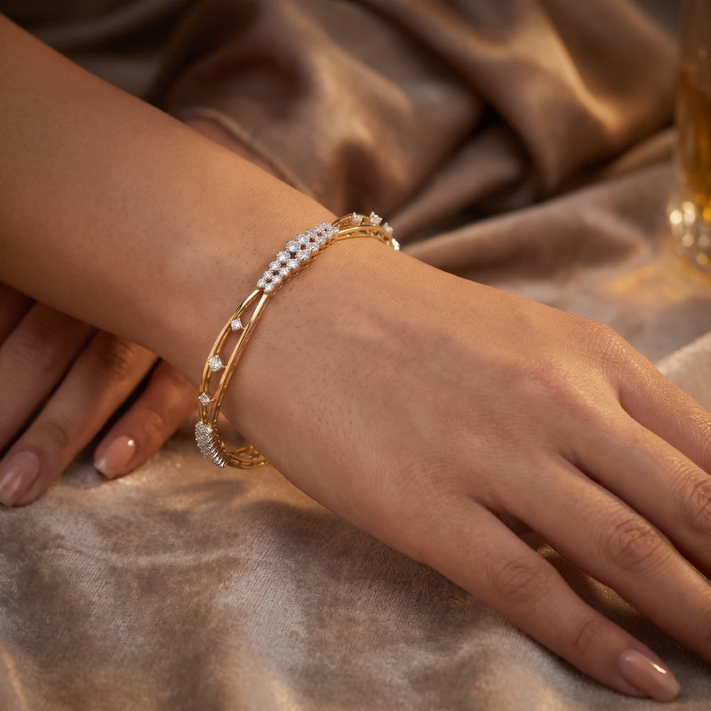 Twinkle Veil Lab Grown Diamond Bangle