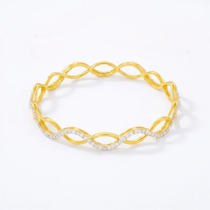 Sine Wave Lab Grown Diamond Bangle