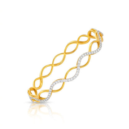 Sine Wave Lab Grown Diamond Bangle