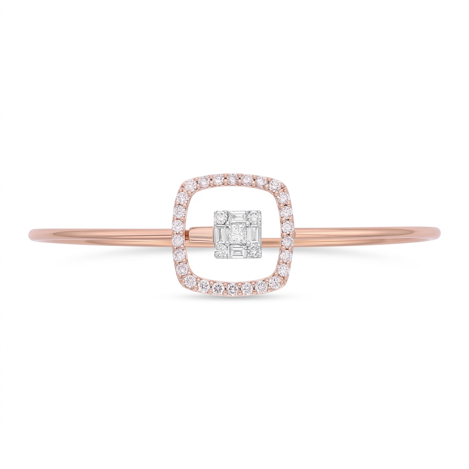 Cubist Charm Lab Grown Diamond Bangle