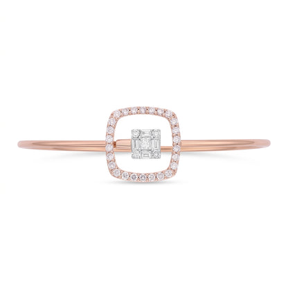 Cubist Charm Lab Grown Diamond Bangle
