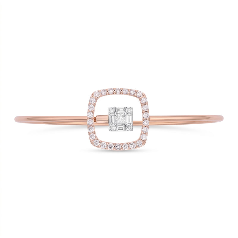 Cubist Charm Lab Grown Diamond Bangle