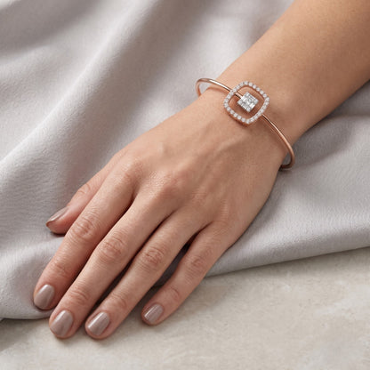 Cubist Charm Lab Grown Diamond Bangle