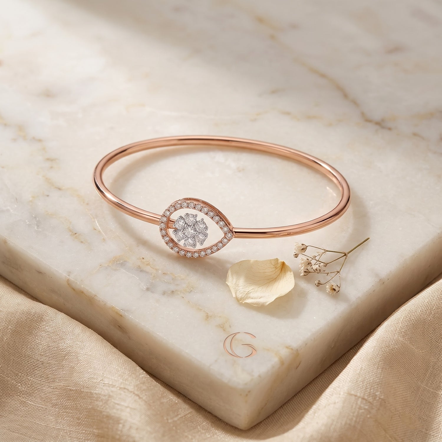 Divine Drizzle Lab Grown Diamond Bangle