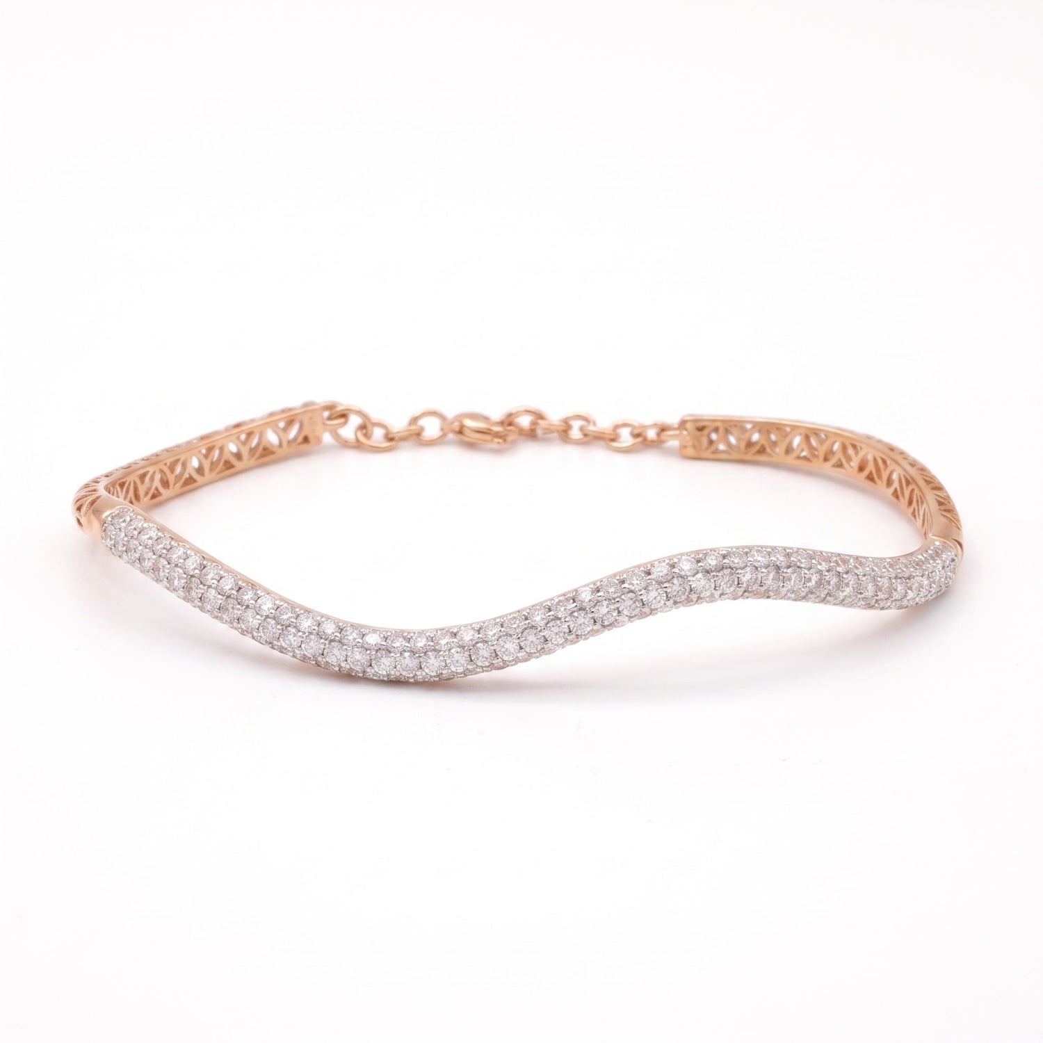 Radiance Ripple Lab Grown Diamond Bangle