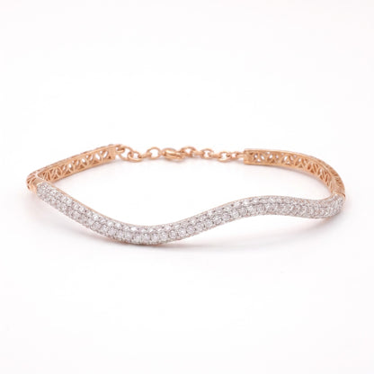 Radiance Ripple Lab Grown Diamond Bangle