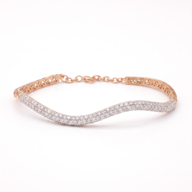 Radiance Ripple Lab Grown Diamond Bangle