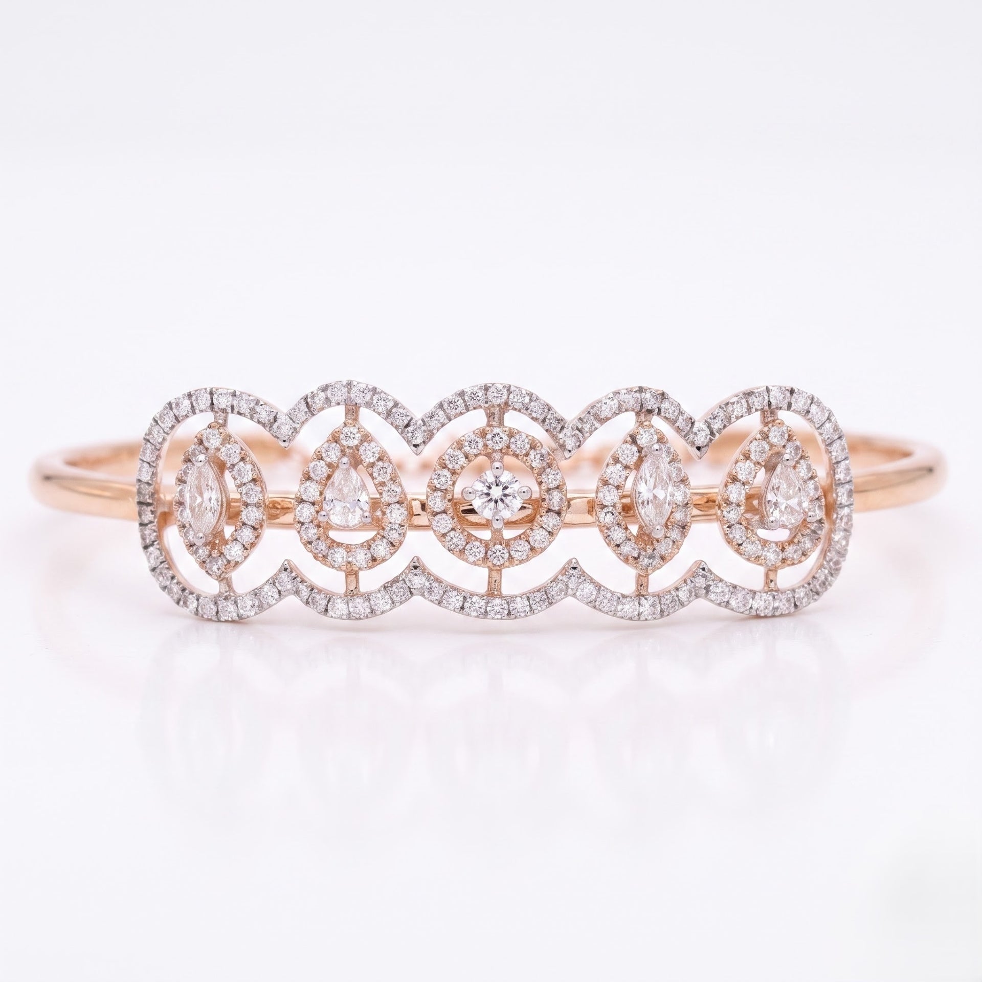 Eden Harmony Floral Lab Grown Diamond Bangle