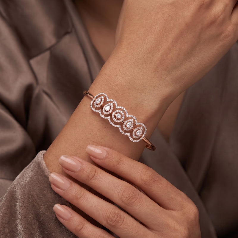 Eden Harmony Floral Lab Grown Diamond Bangle